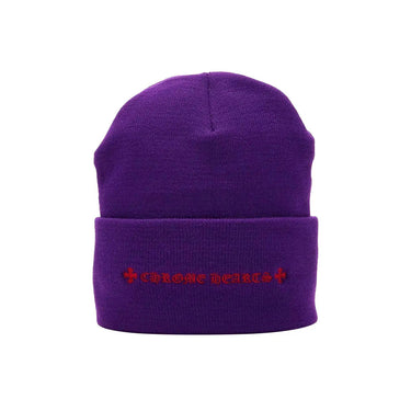 Chrome Hearts Purple Red Cross Beanie