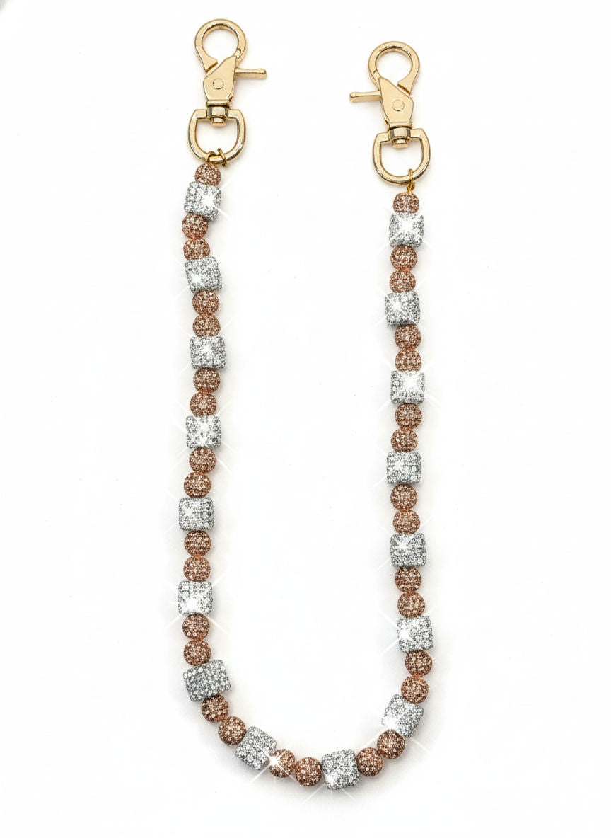 Large Pocket Chain Rose Gold Silver