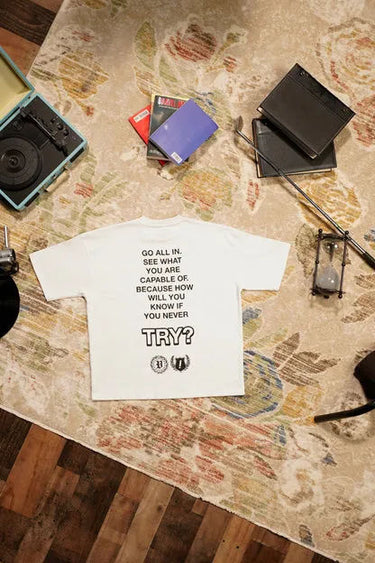 V!llage Try? White Tee