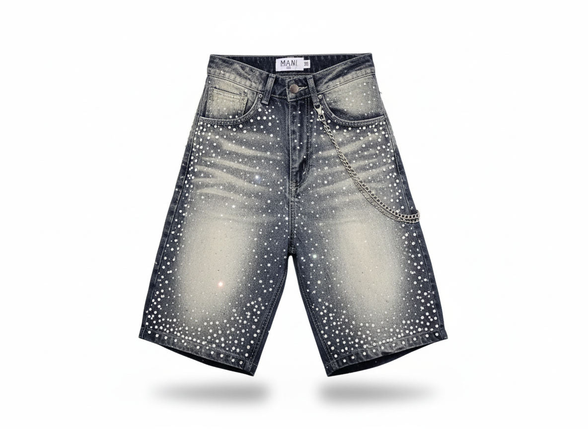 MANI Pearl Denim Shorts