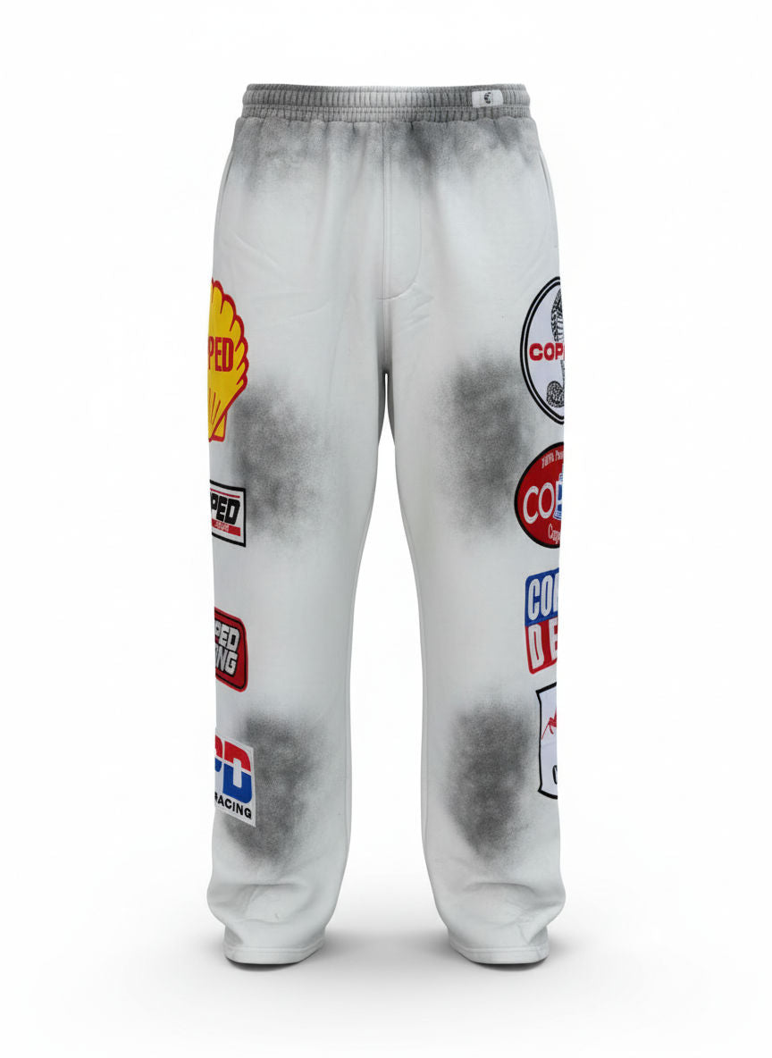 COPPED Motor Sports Sweatpants White