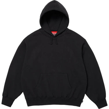Supreme Satin Applique Hooded Sweatshirt (SS26) Black