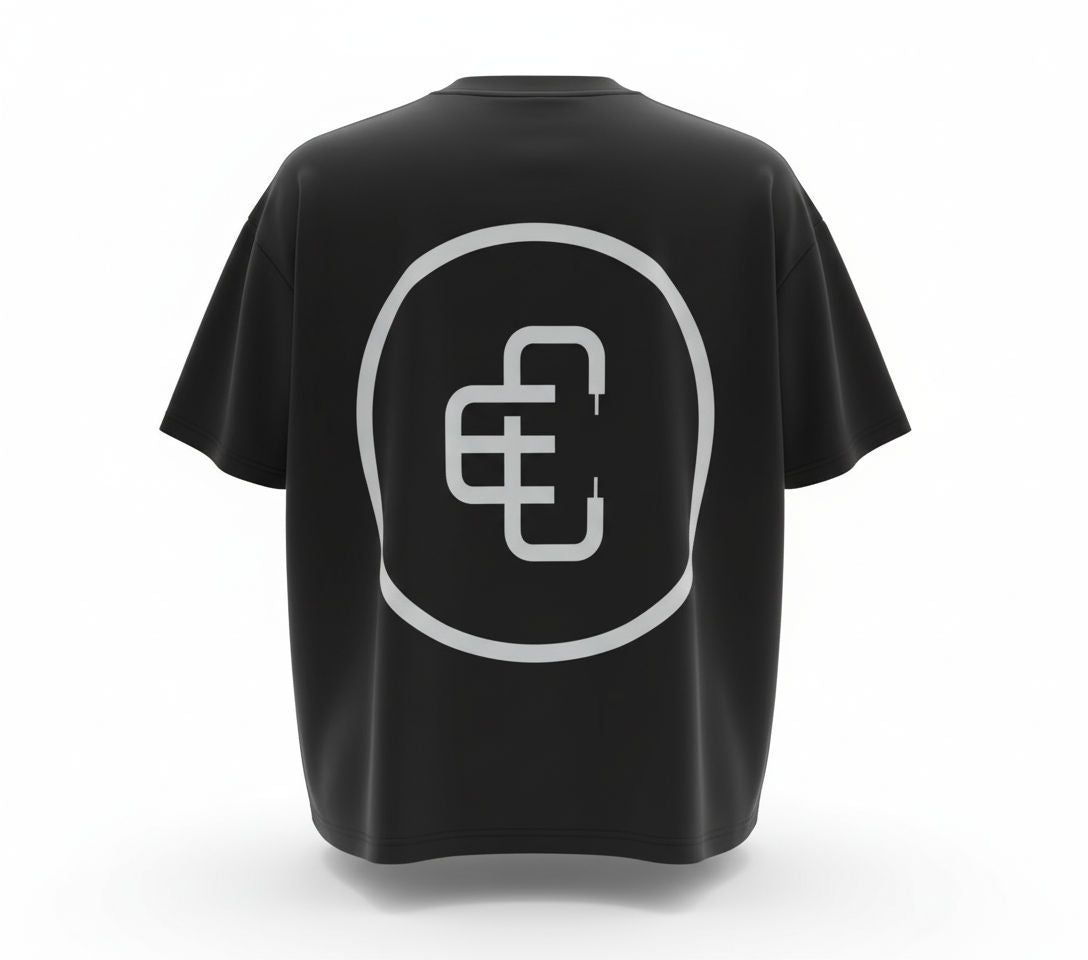 COPPED Seamless Tee Single Layer Black Grey Logo