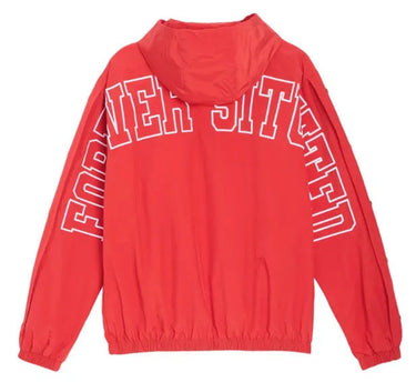 Forever Situated Nylon Track Jacket Red