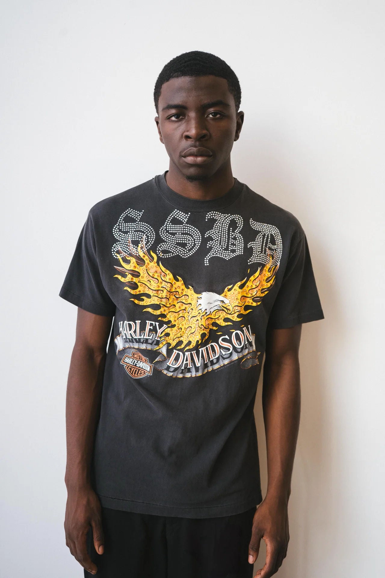 SSBD 1 of 1 Vintage Harley Flamed Eagle Voski Tee