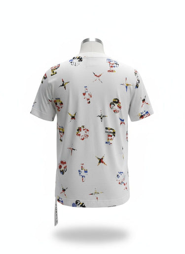 Purple Brand Textured Jersey Short Sleeve Tee Off White