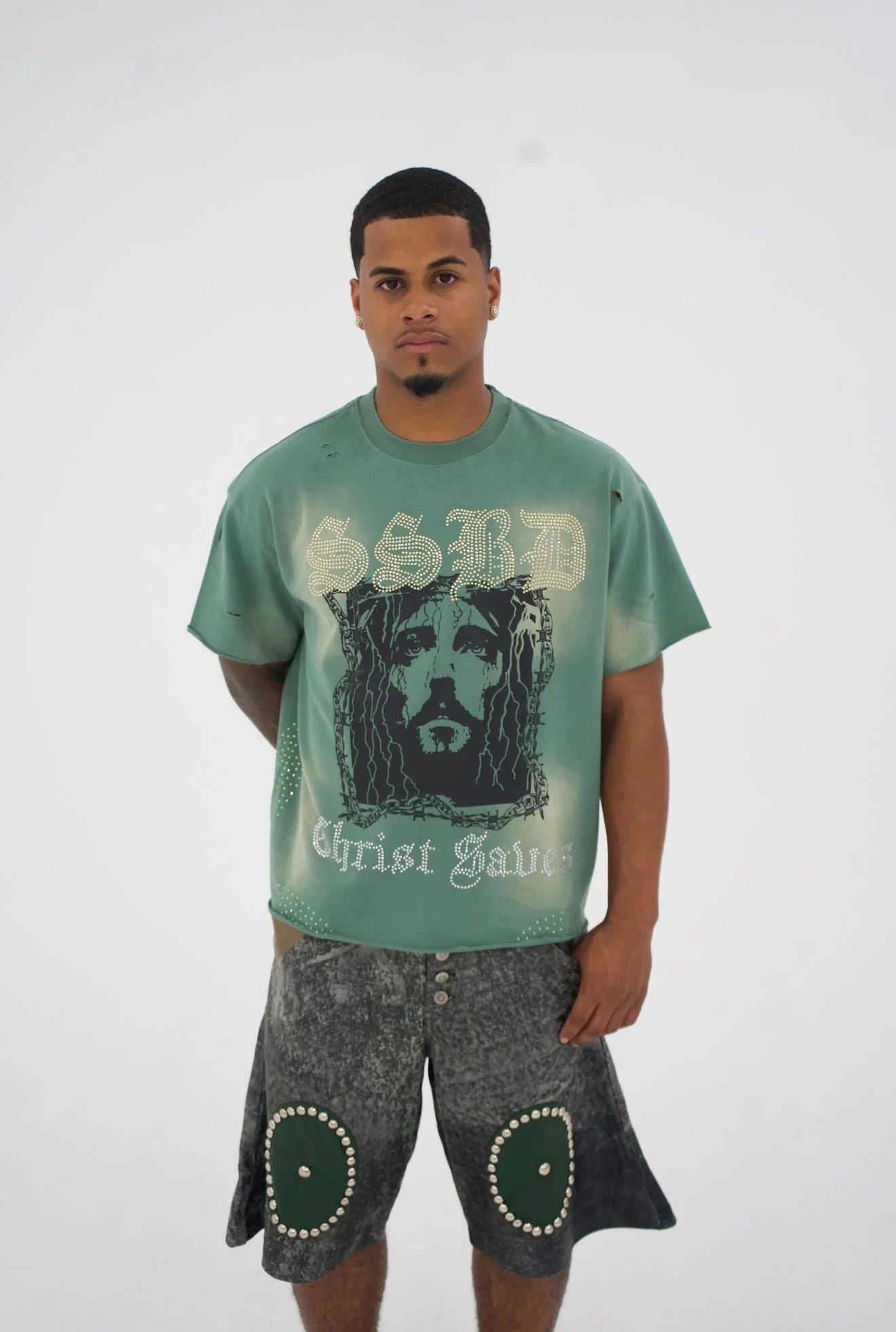 SSBD Green Christ Saves Tee