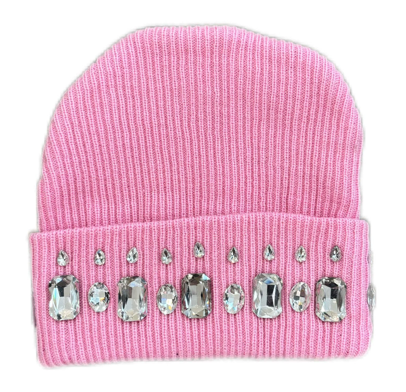 MANI Studded Large Stone Beanie "Powder Pink"