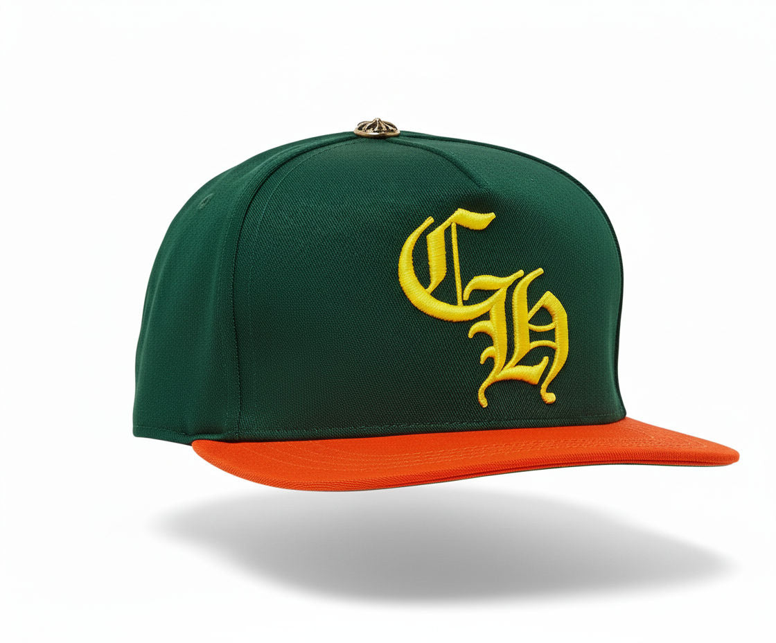 Chrome Hearts Miami Art Basel Exclusive Baseball Hat Green/Orange/Gold
