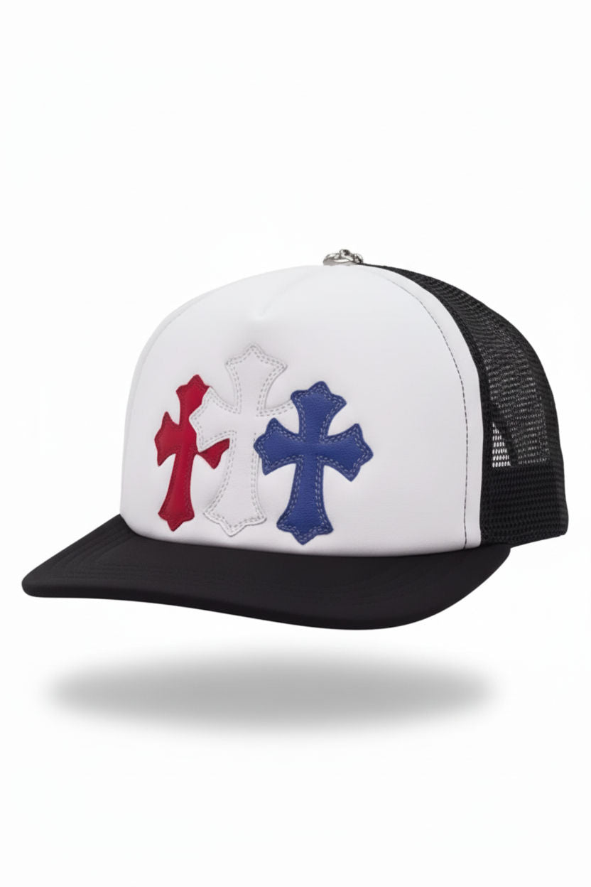 Chrome Hearts Trucker Hat Red/White/Blue
