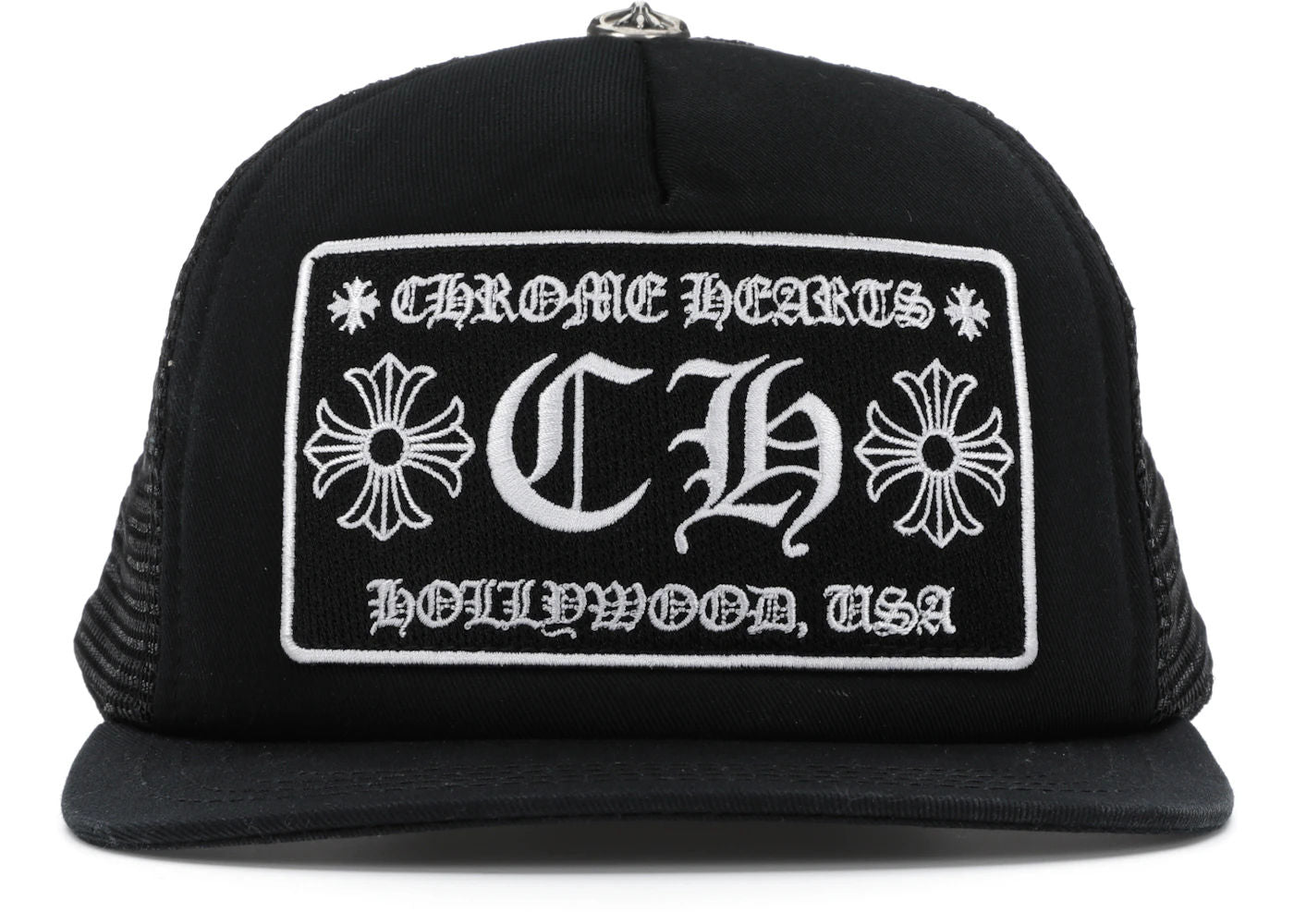 Chrome Hearts CH Hollywood Trucker Hat Black/Black