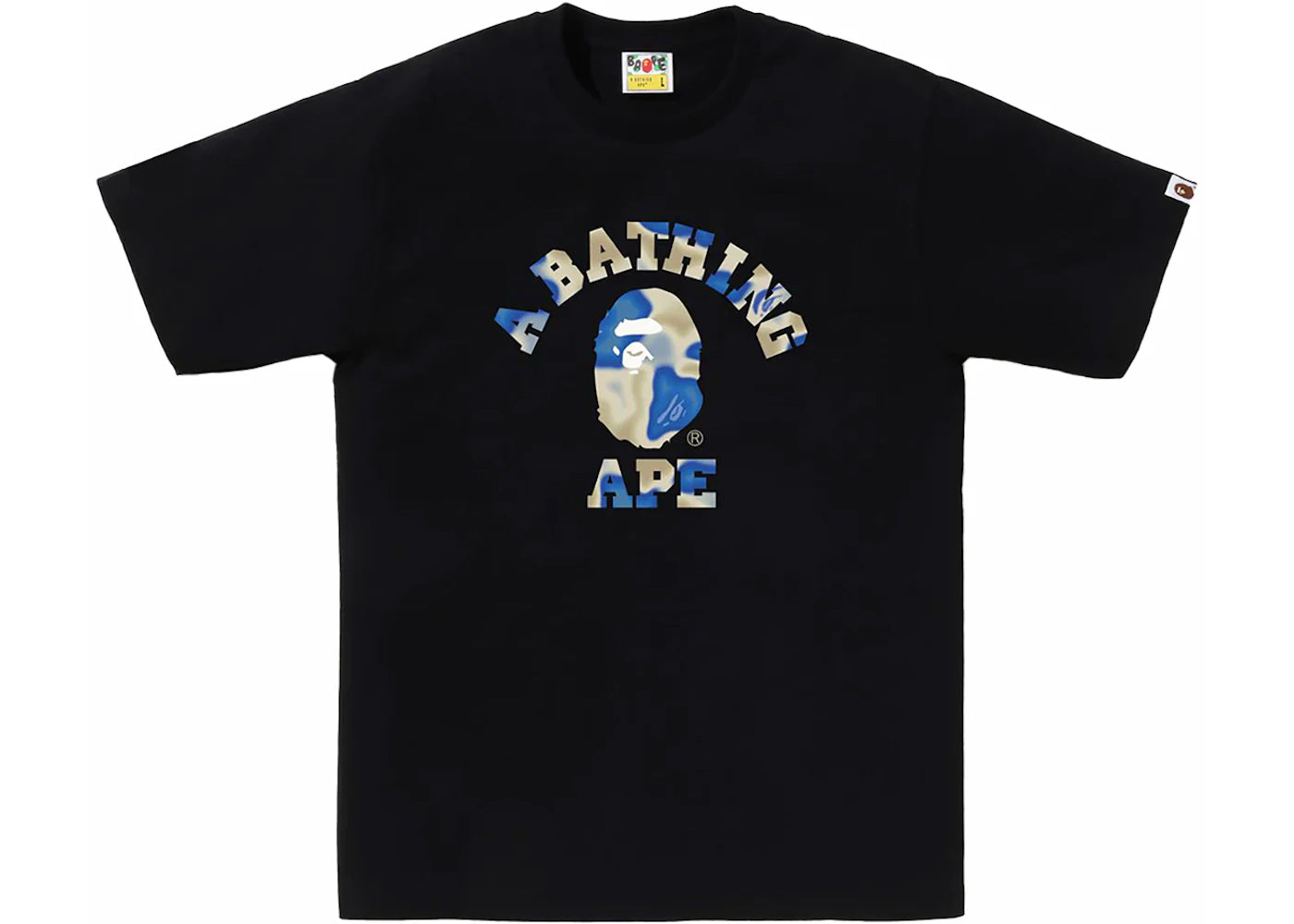 BAPE Liquid Camo College Tee Black/Blue