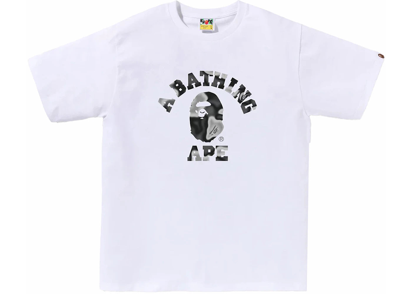 BAPE Liquid Camo College Tee White/Black