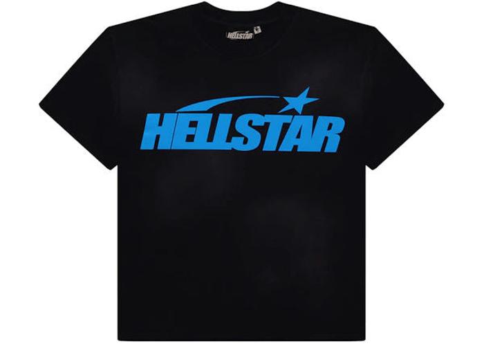 Hellstar Classic T-shirt (Gel Print) Black/Blue