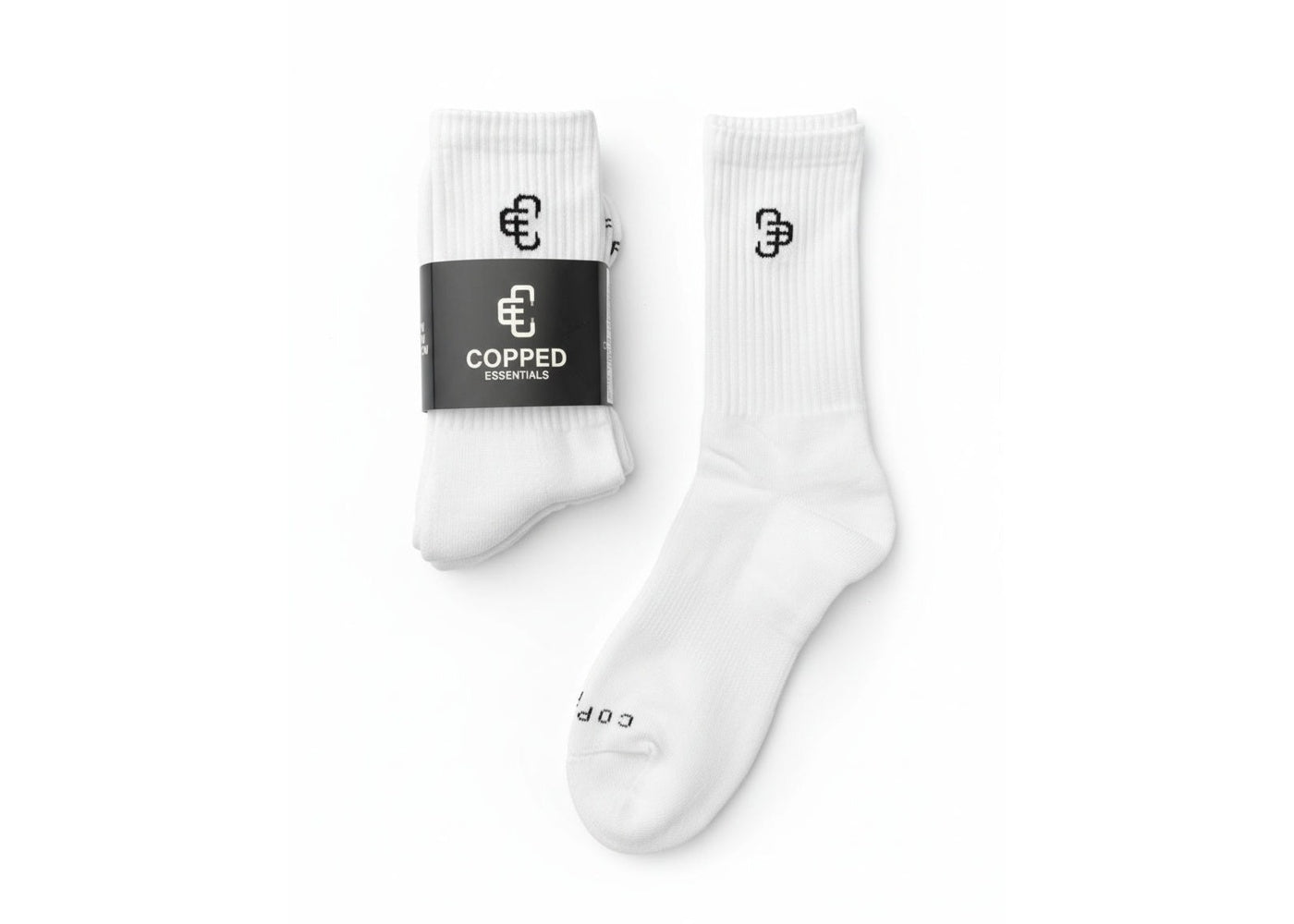 COPPED High Socks White (4 Pack)