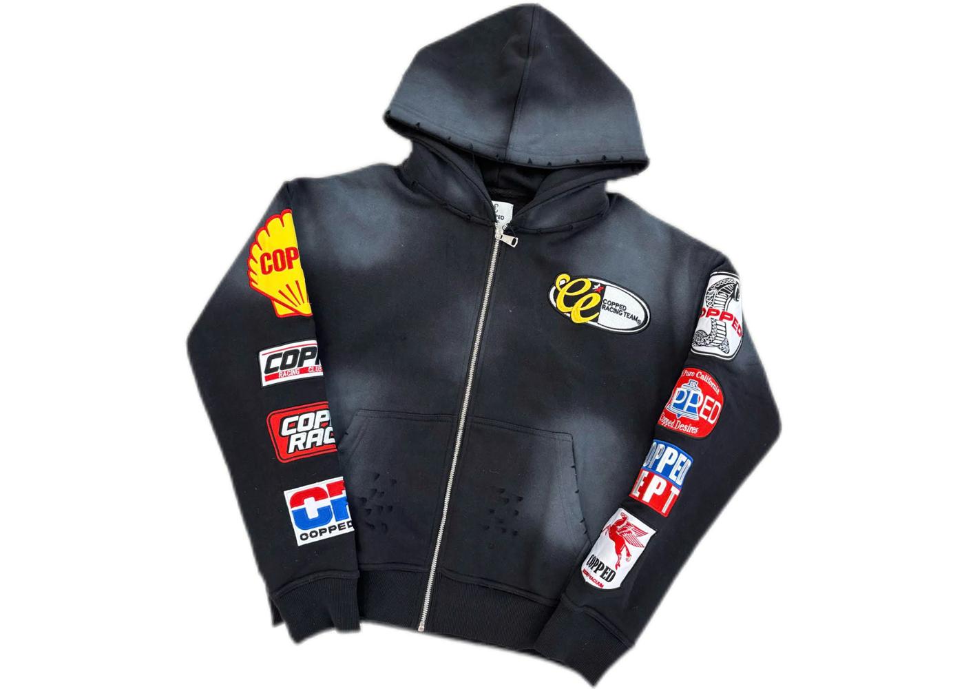 COPPED Motor Sports Zip-Up Hoodie Black