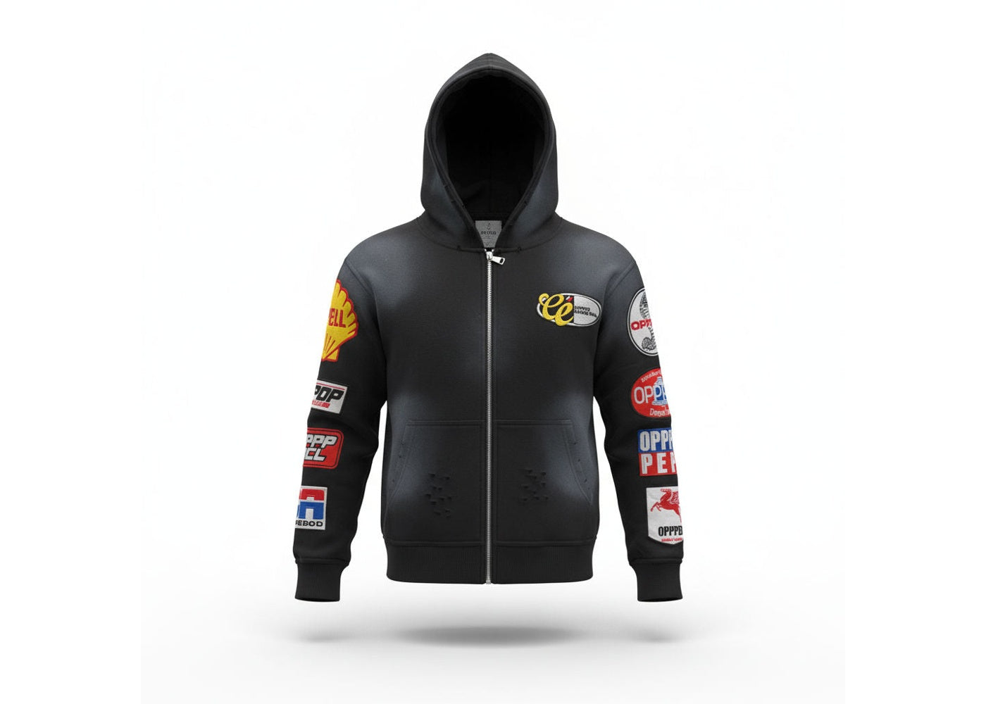 COPPED Motor Sports Zip-Up Hoodie Black