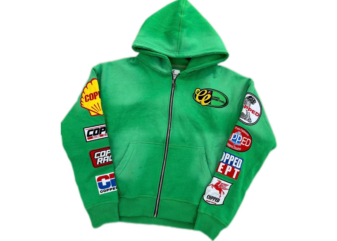COPPED Motor Sports Zip-Up Hoodie Green