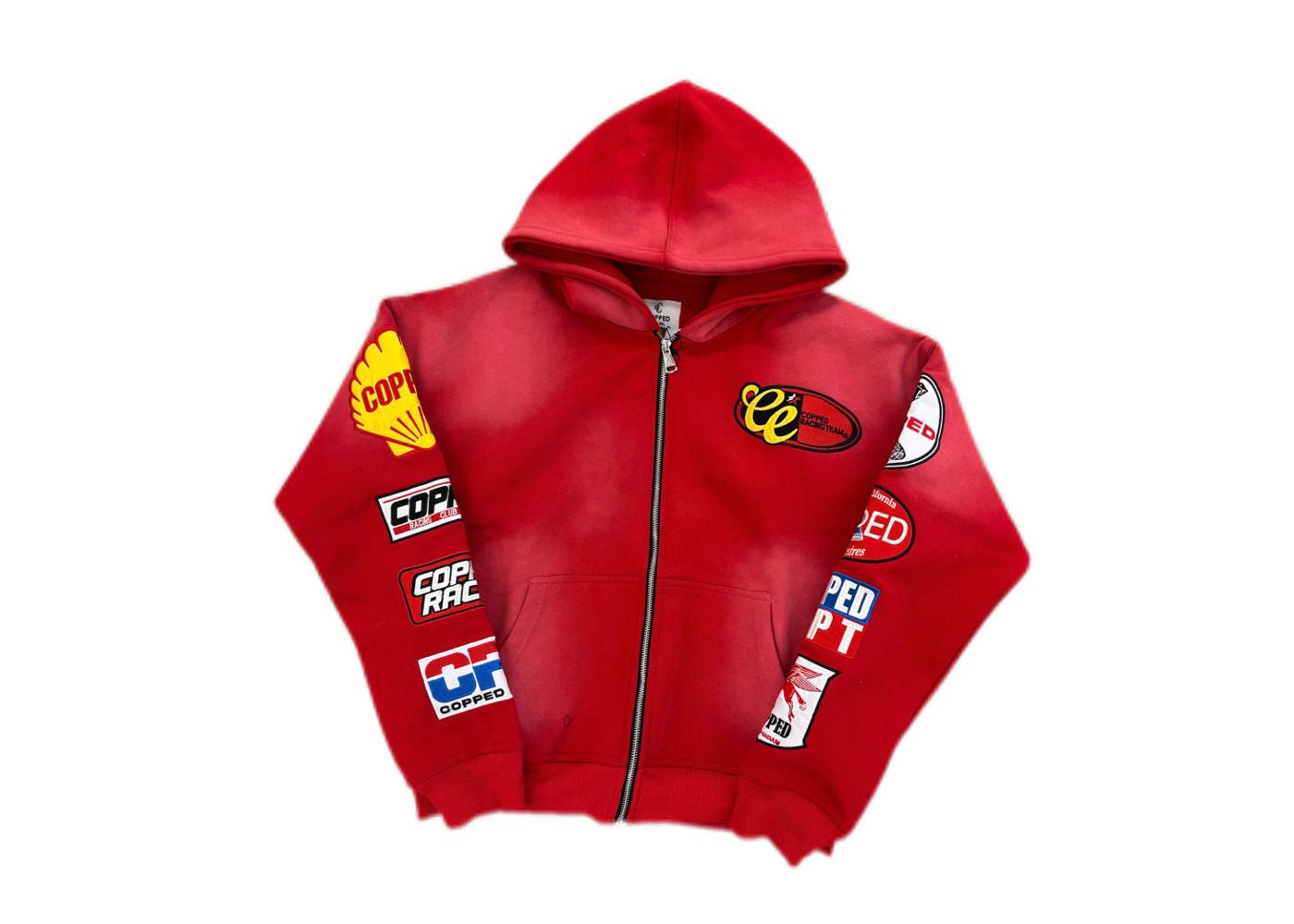 COPPED Motor Sports Zip-Up Hoodie Red