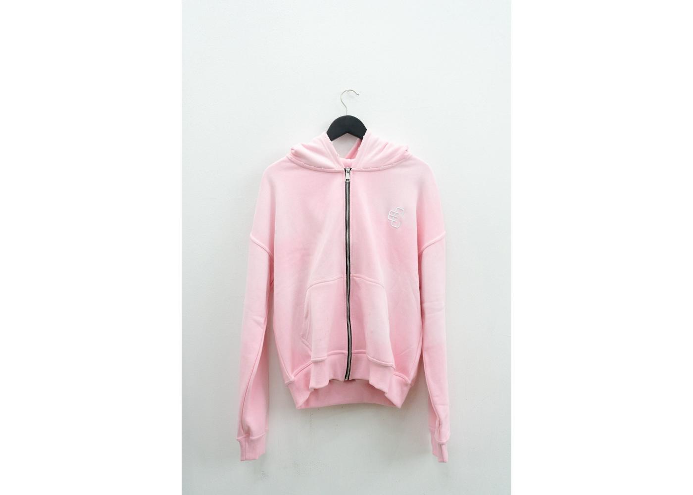 COPPED Zip-Up Hoodie Light Pink