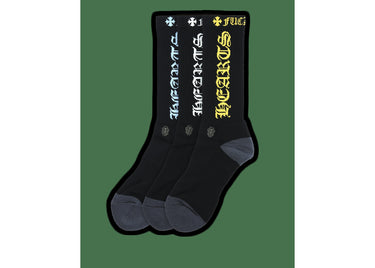 Chrome Hearts Logo Socks Black (Single)