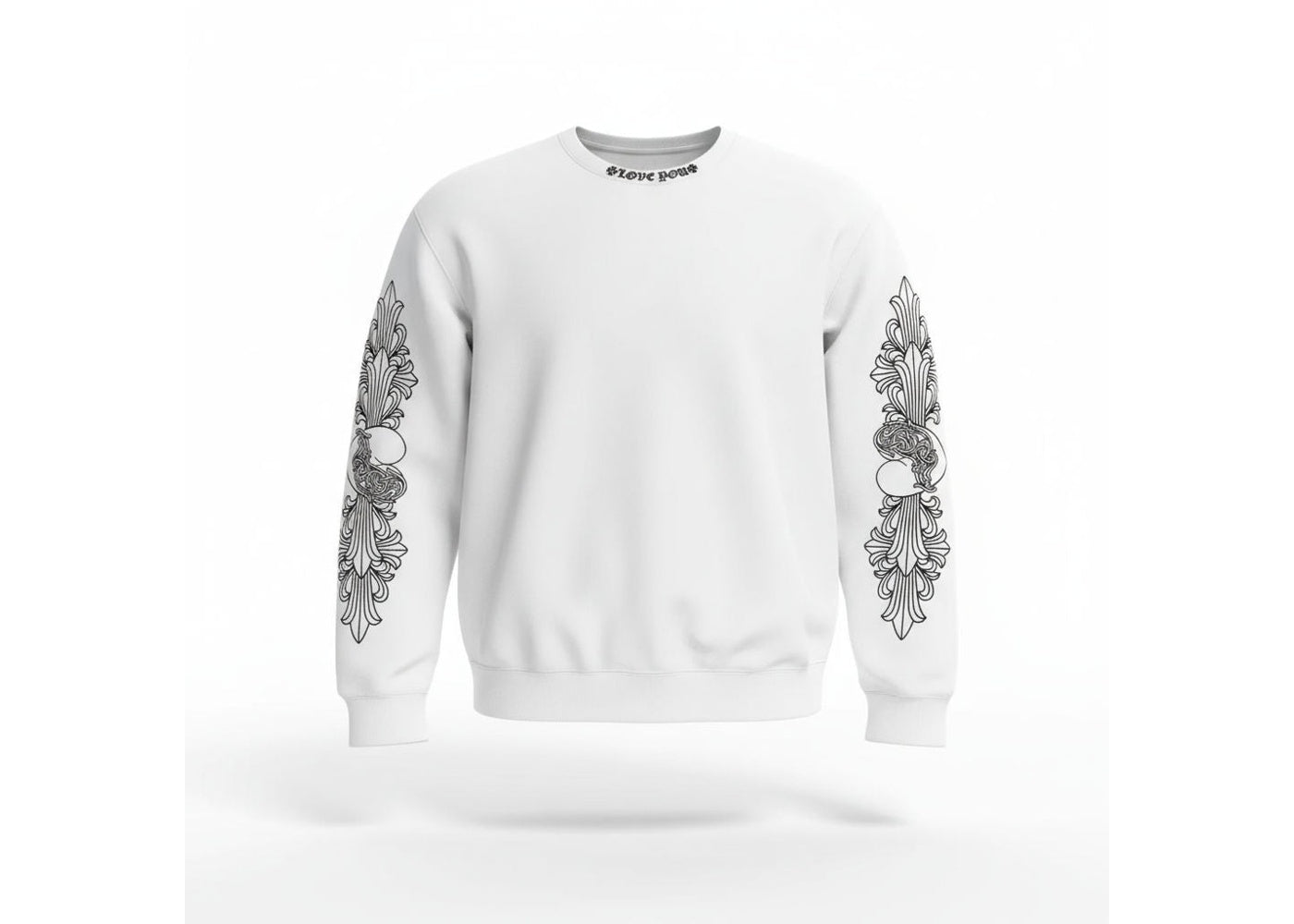 Chrome Hearts Love You Crew Sweatshirt White