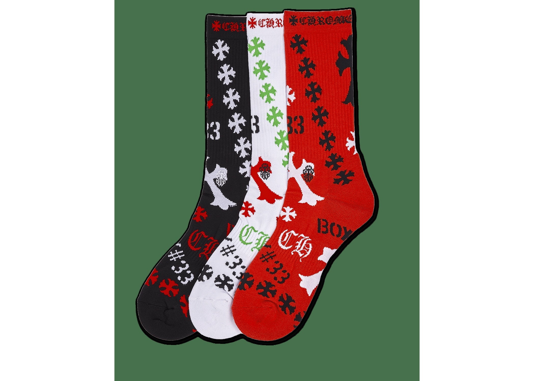 Chrome Hearts Stencil Socks