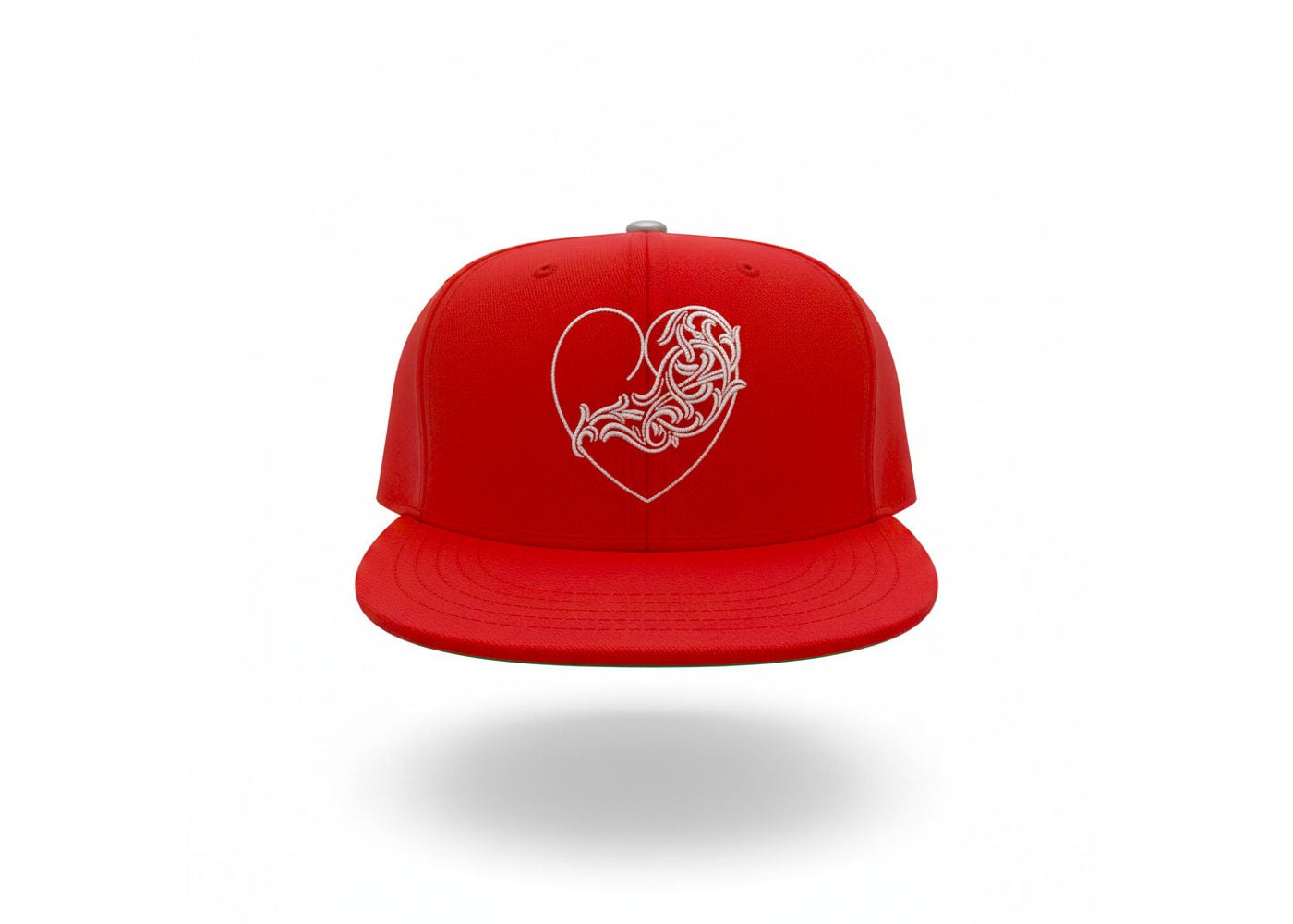 Chrome Hearts Viny Heart Baseball Fitted Cap Red
