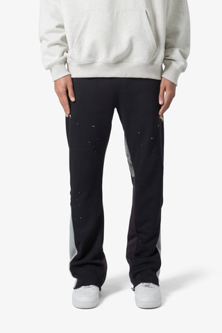 MNML Contrast Bootcut Sweatpants Black