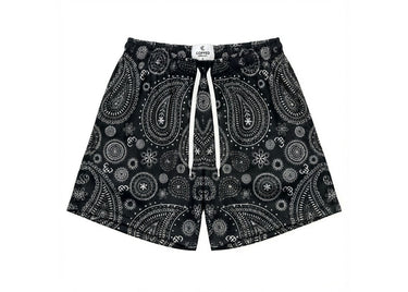 Copped Shorts Paisley Black