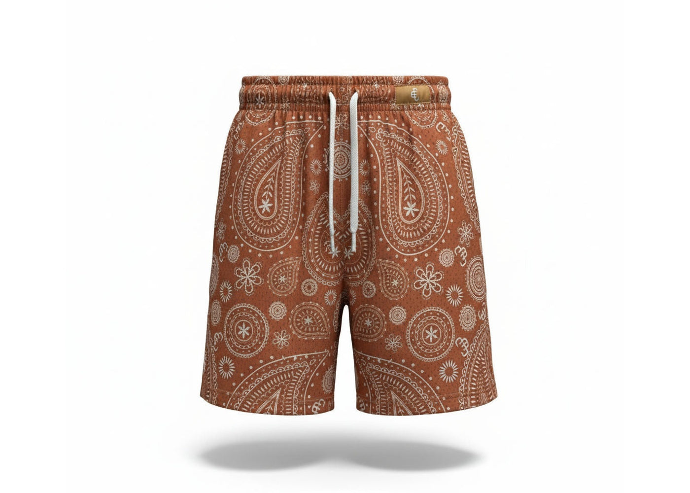 Copped Shorts Paisley Mocha
