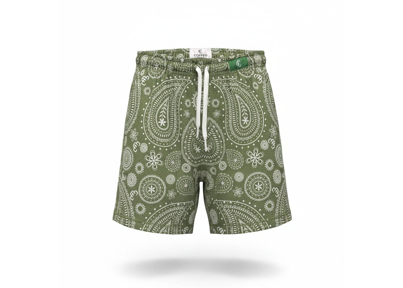 Copped Shorts Paisley Olive