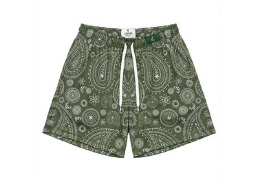 Copped Shorts Paisley Olive