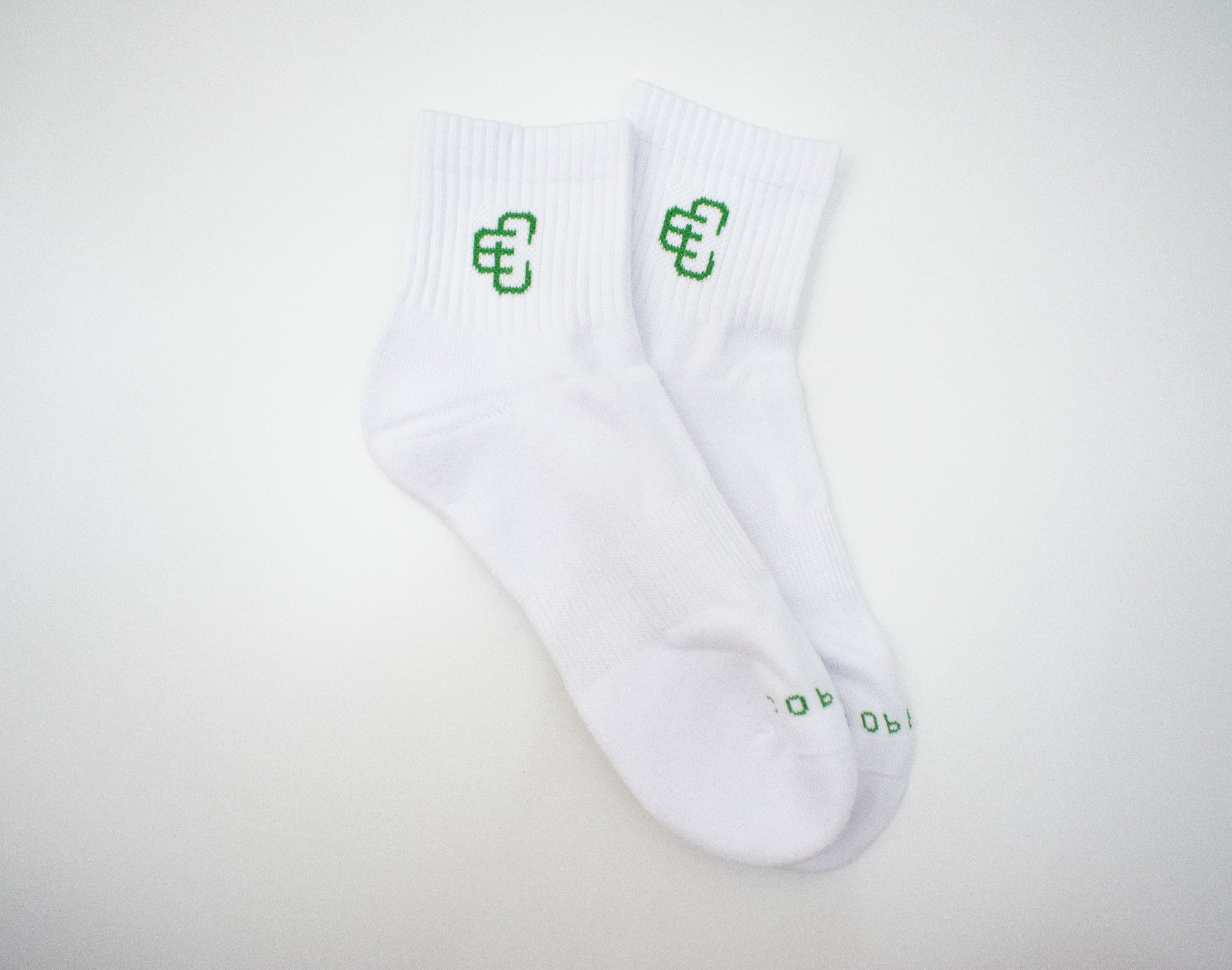 Copped White / Green Ankle Socks 3-Pack