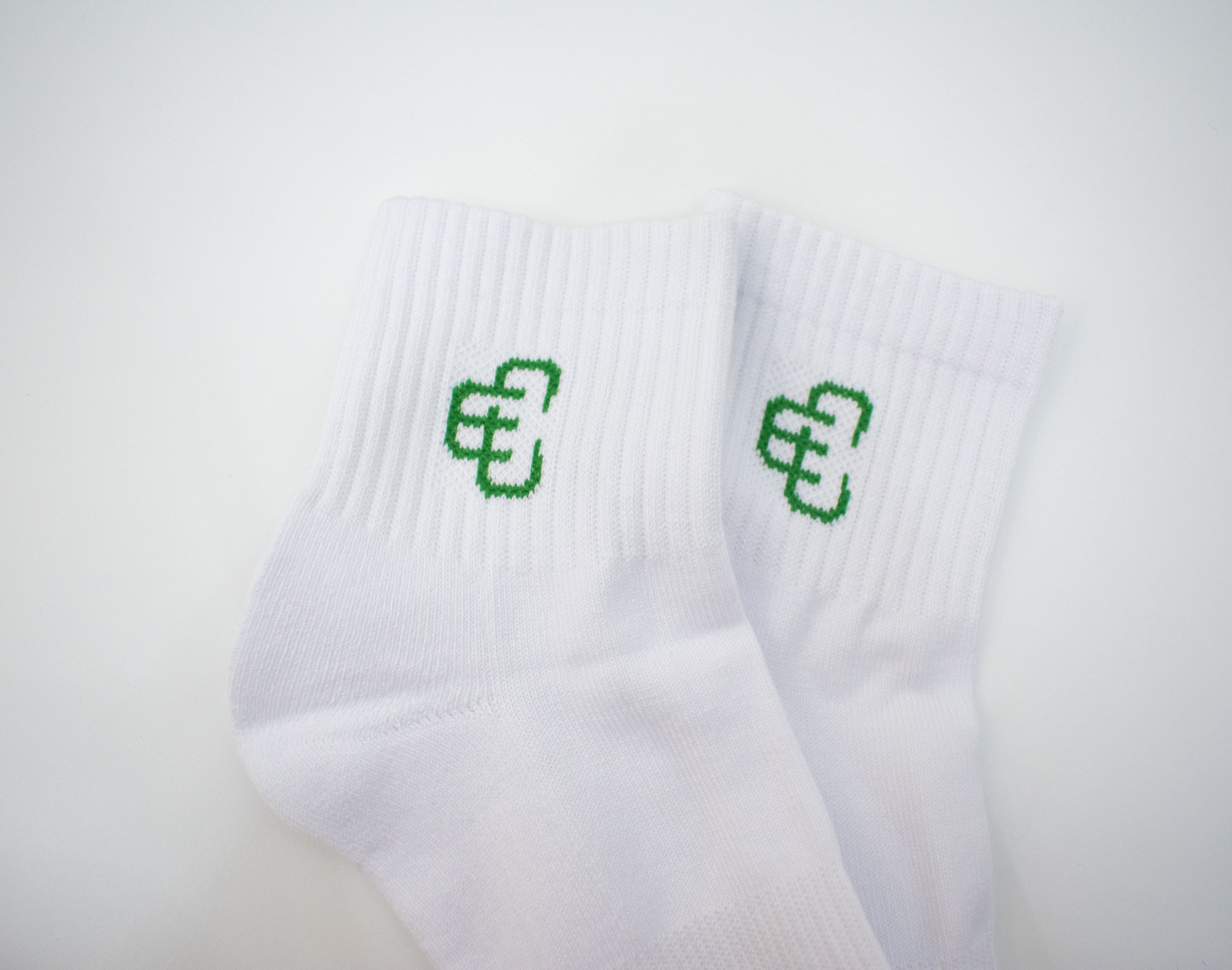 Copped White / Green Ankle Socks 3-Pack