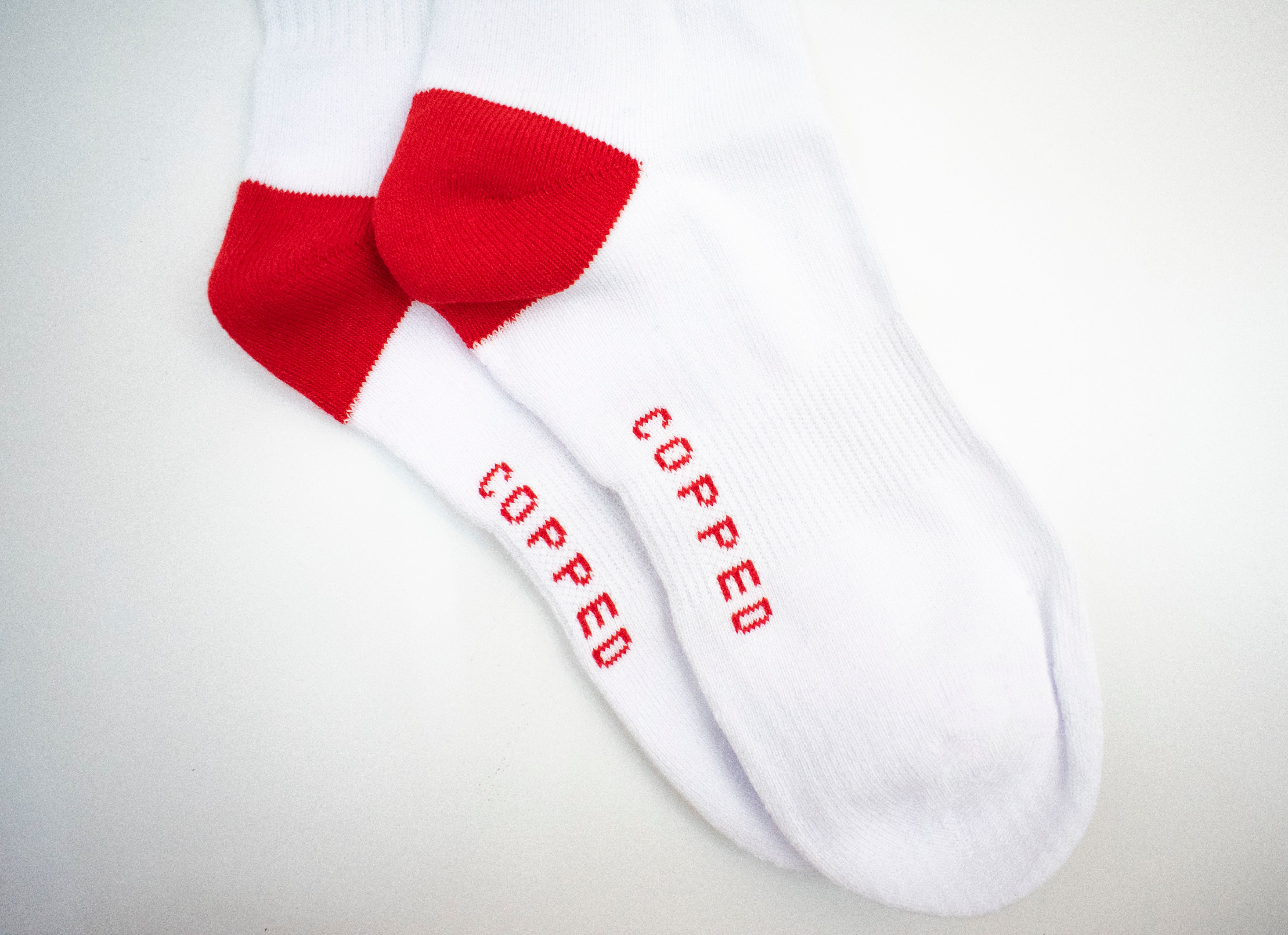 Copped White / Red Mid Socks 3-Pack