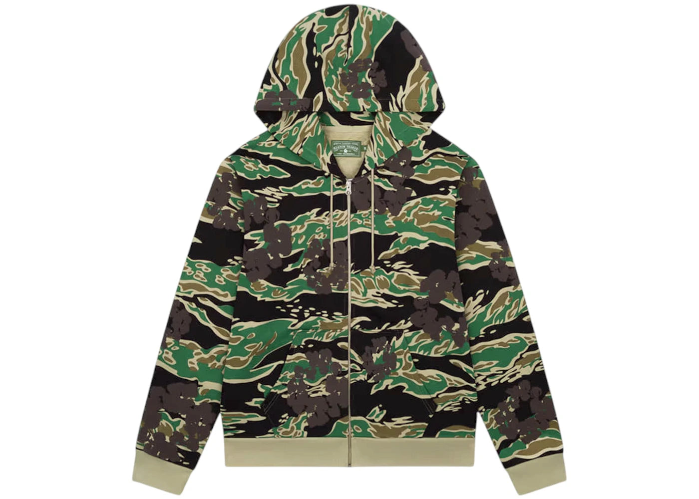 Denim Tears The Cotton Wreath Zip Sweatshirt Green Camo