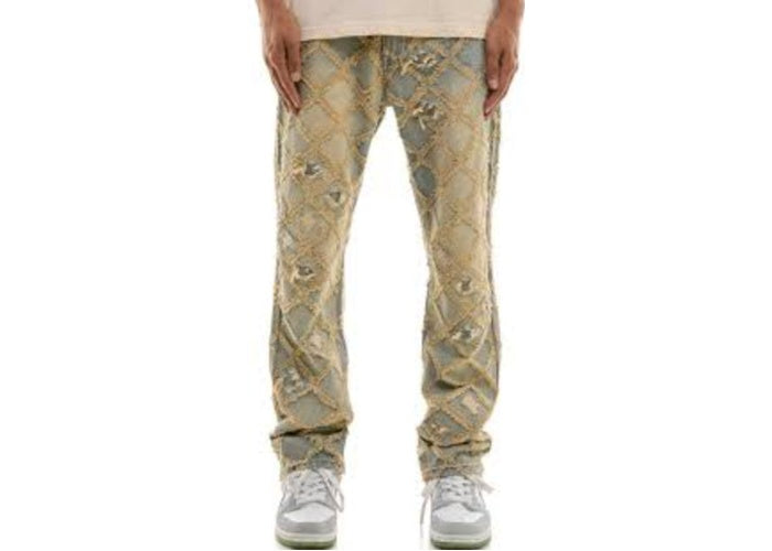 KDNK JEANS KND4707 BLUE DIAMOND SLIM JEANS