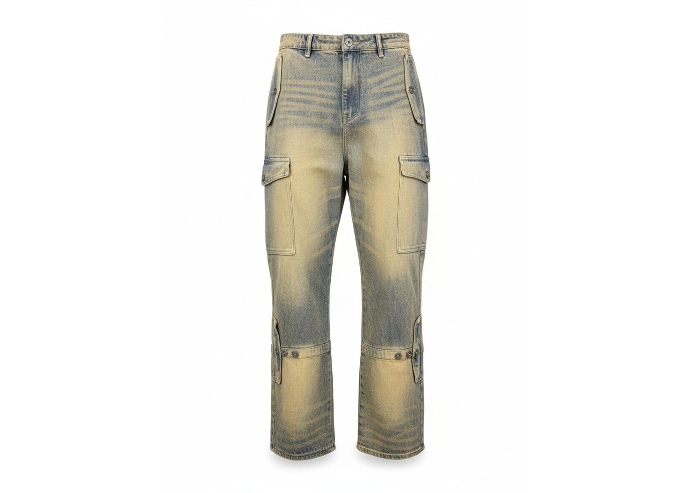 KDNK JEANS KND4799 BLUE CARGO BAGGY JEANS