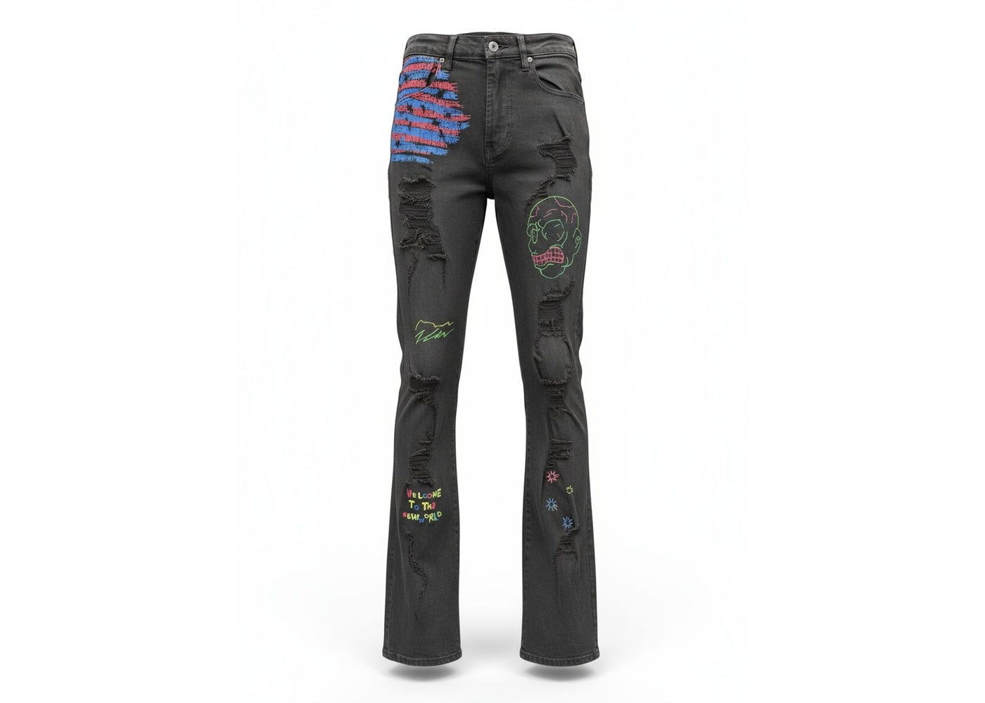 KDNK Jeans KND4838-JET BLACK Doodling Jeans