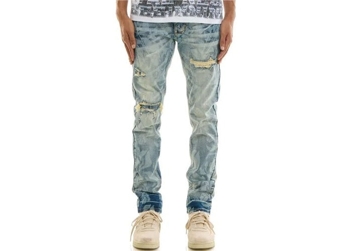 KDNK Jeans KND4877-Blue Printed Jeans