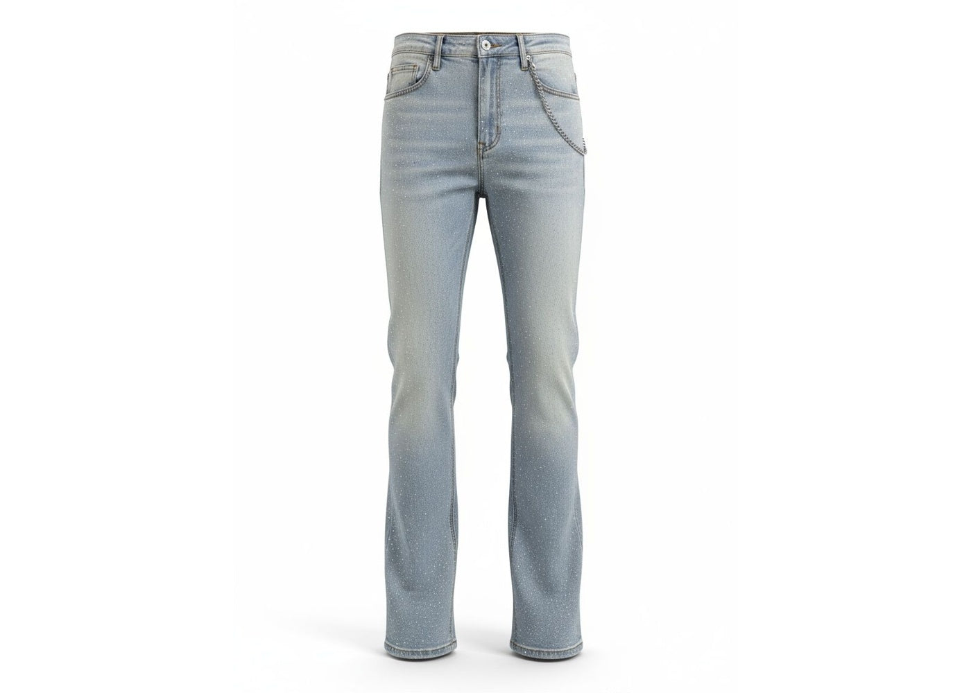KND4806-LT.BLUE RHINESTONE JEANS
