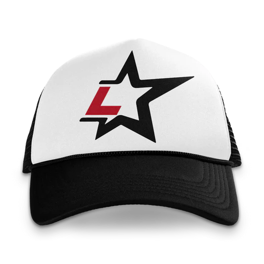 Lonestar Trucker Hat (Black-White-Black)