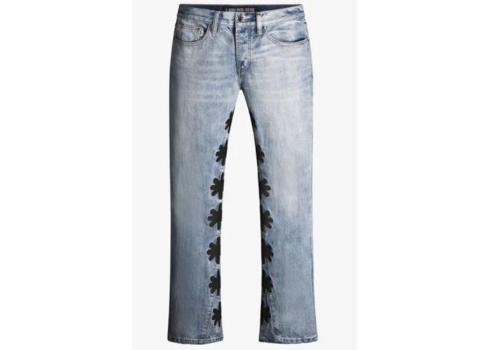 Lost Shdws Black on Blue Sun Logo Denim