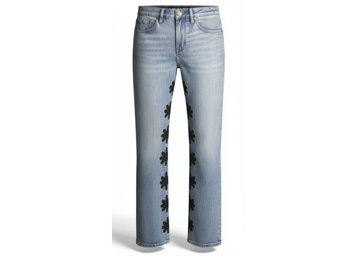 Lost Shdws Black on Blue Sun Logo Denim