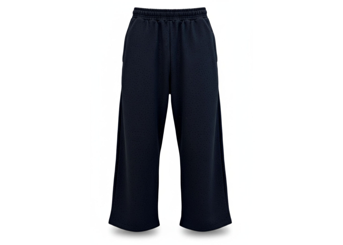 MANI Covered Rhinestone Baggy Sweats "Jet Black"