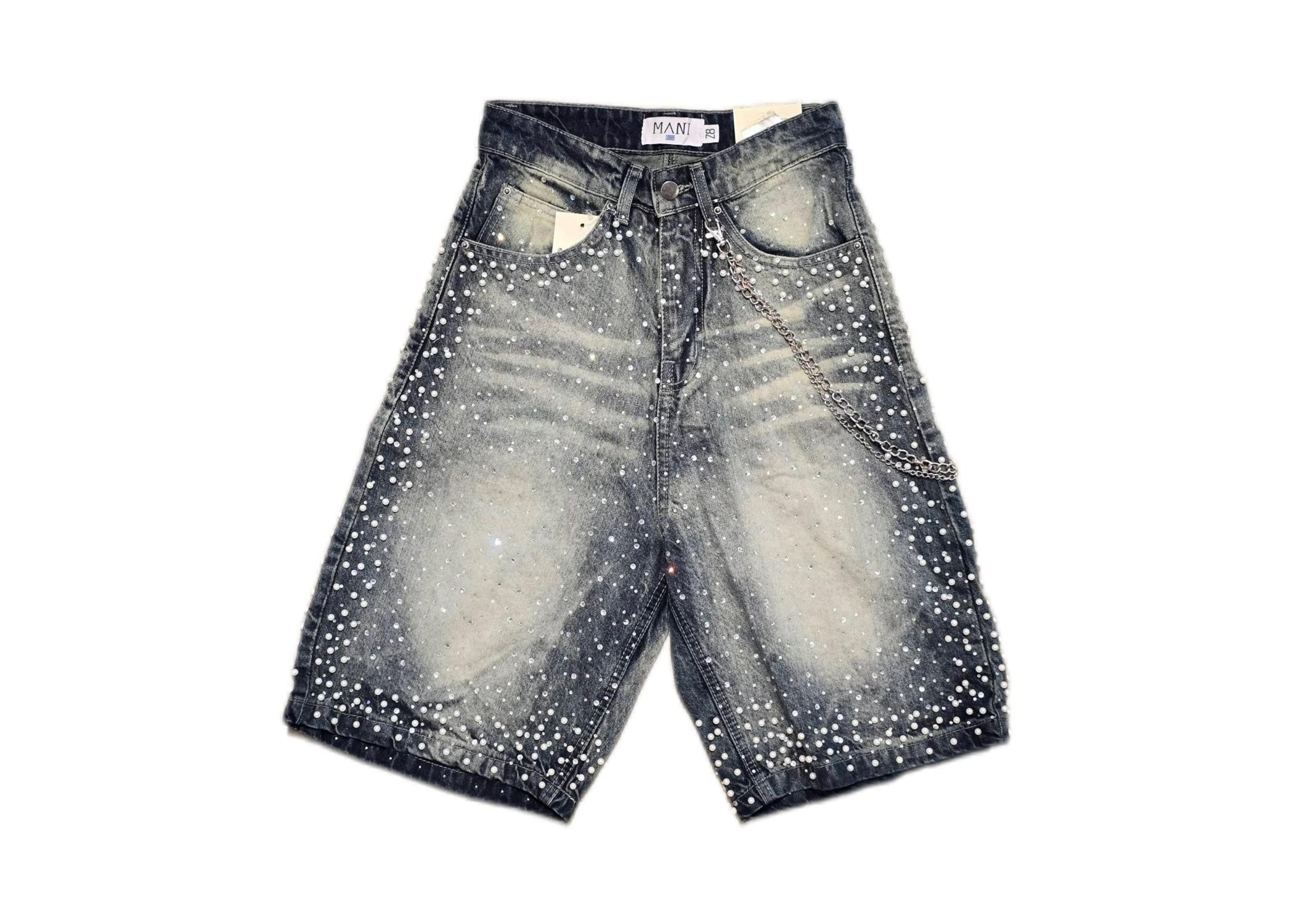 MANI Pearl Denim Shorts