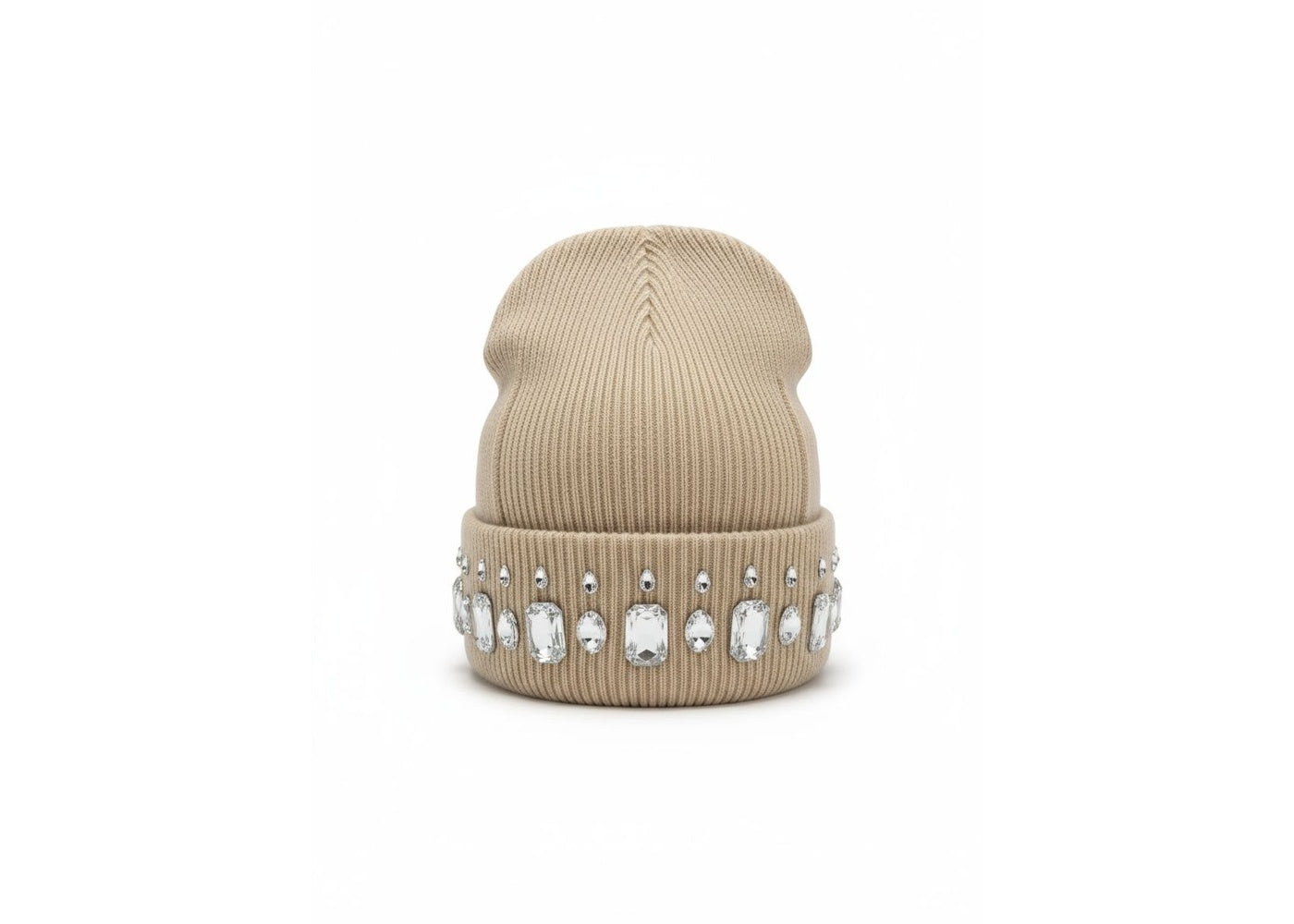 MANI Studded Large Stone Beanie "Olive"