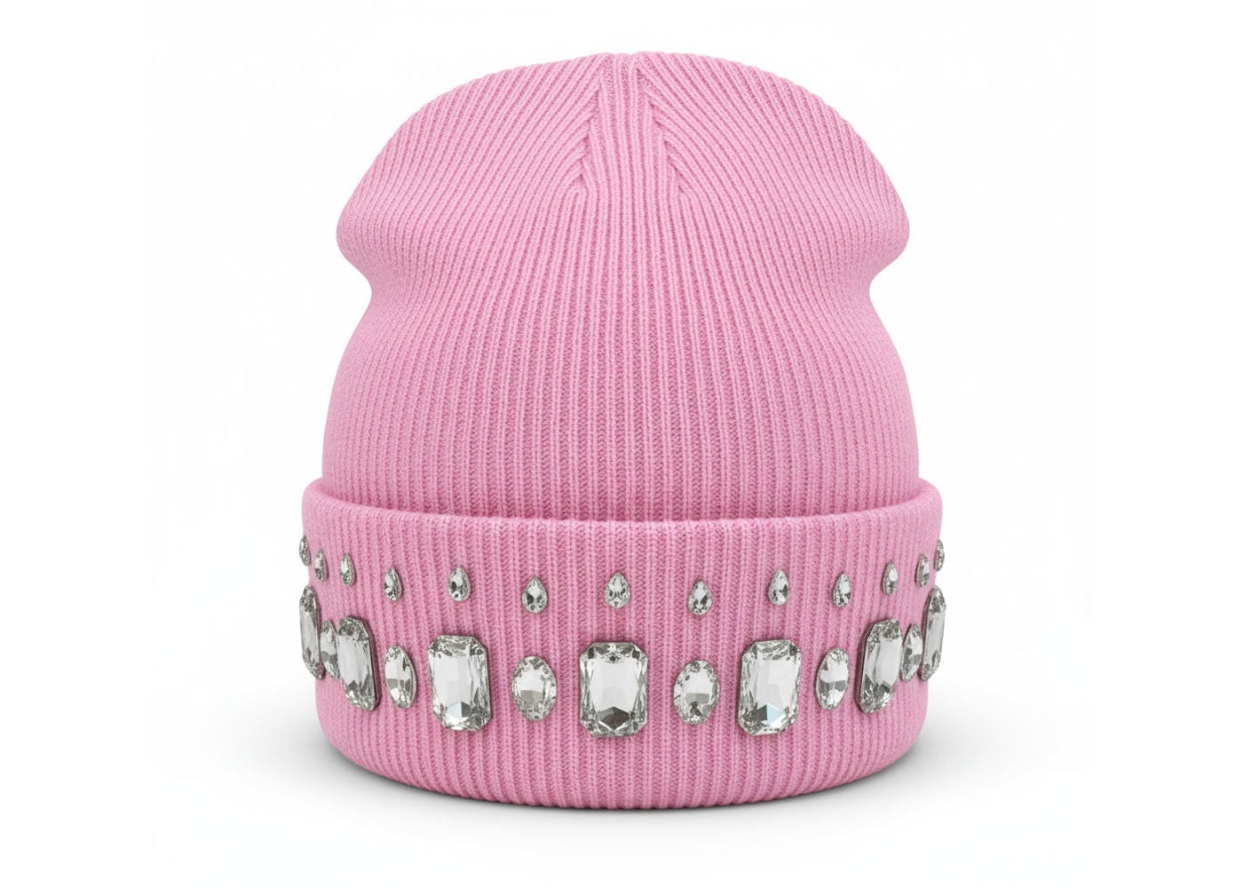 MANI Studded Large Stone Beanie "Powder Pink"