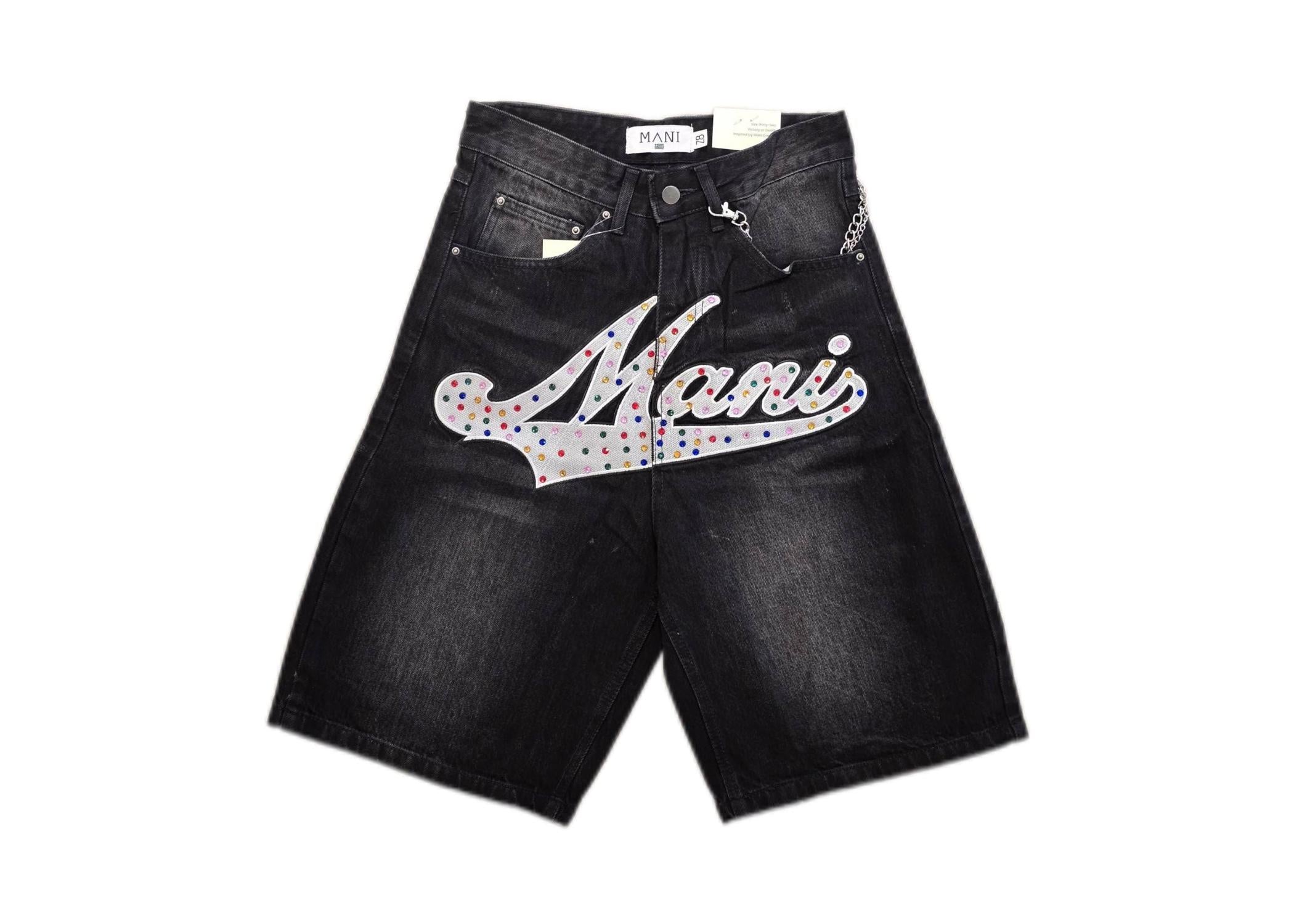 MANI Varsity Denim Shorts MANI